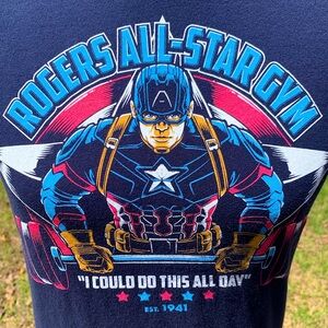 NWOT Funny Captain America Graphic Tee